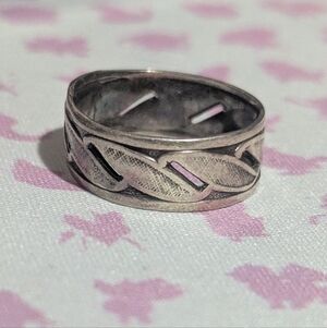 Sterling Silver Striped Ring
